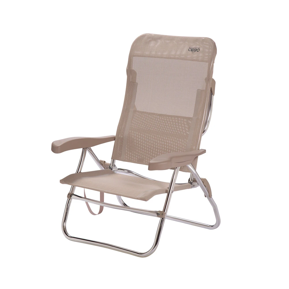 Crespo Strandstuhl AL/223 7-fach Verstellbar Beige 1 Crespo Strandstuhl AL/223 7-fach Verstellbar Beige