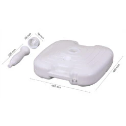 Schneider PE Schirmständer Weiß, 20 L - Durchm. 25-32 Mm