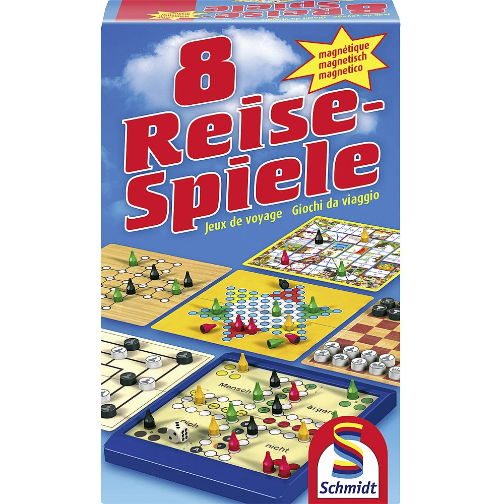Schmidt Spiel 8 Reise-Spiele, Magnetisch 1 Schmidt Spiel 8 Reise-Spiele, Magnetisch