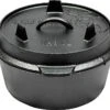 Valhal Outdoor Feuertopf Dutch Oven Gusseisen, Flacher Boden, 3,8 L