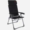 Crespo Campingstuhl Air Deluxe Compact Extra Flach, Schwarz