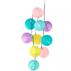 Solar Lampionkette LED Bunt, 240 Cm